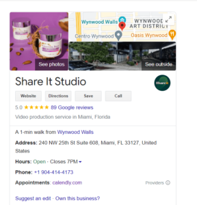 Share It Studio's listing screenshot on the SERP