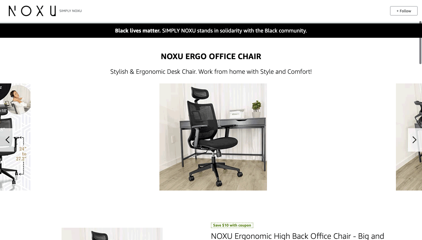 GIF of Noxu, the example used for this eCommerce marketing gudie